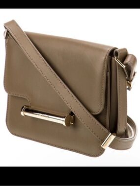 Jason Wu  Leather Crossbody Bag with Gold Bar Accent